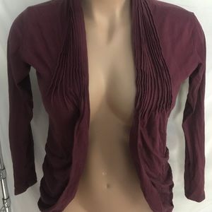 Cotton maroon cardigan